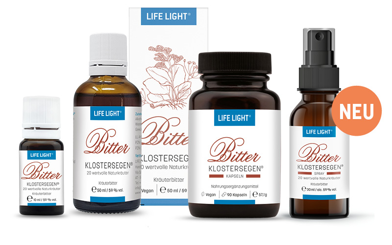 Unterschiedliche Produkte aus dem KLOSTERSEGEN® Produktsortiment